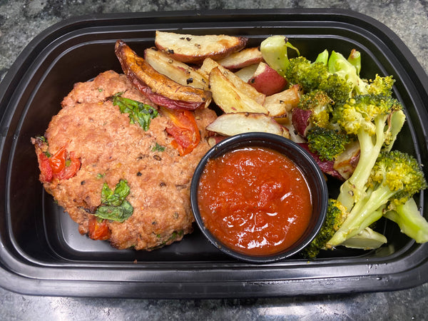 Roasted Tomato and Spinach Turkey Burger