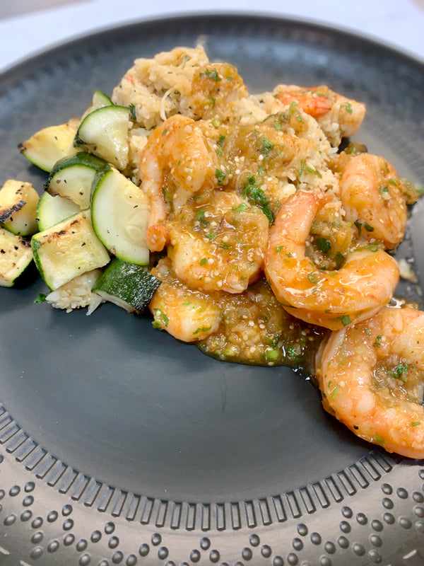 Keto Salsa Verde Shrimp